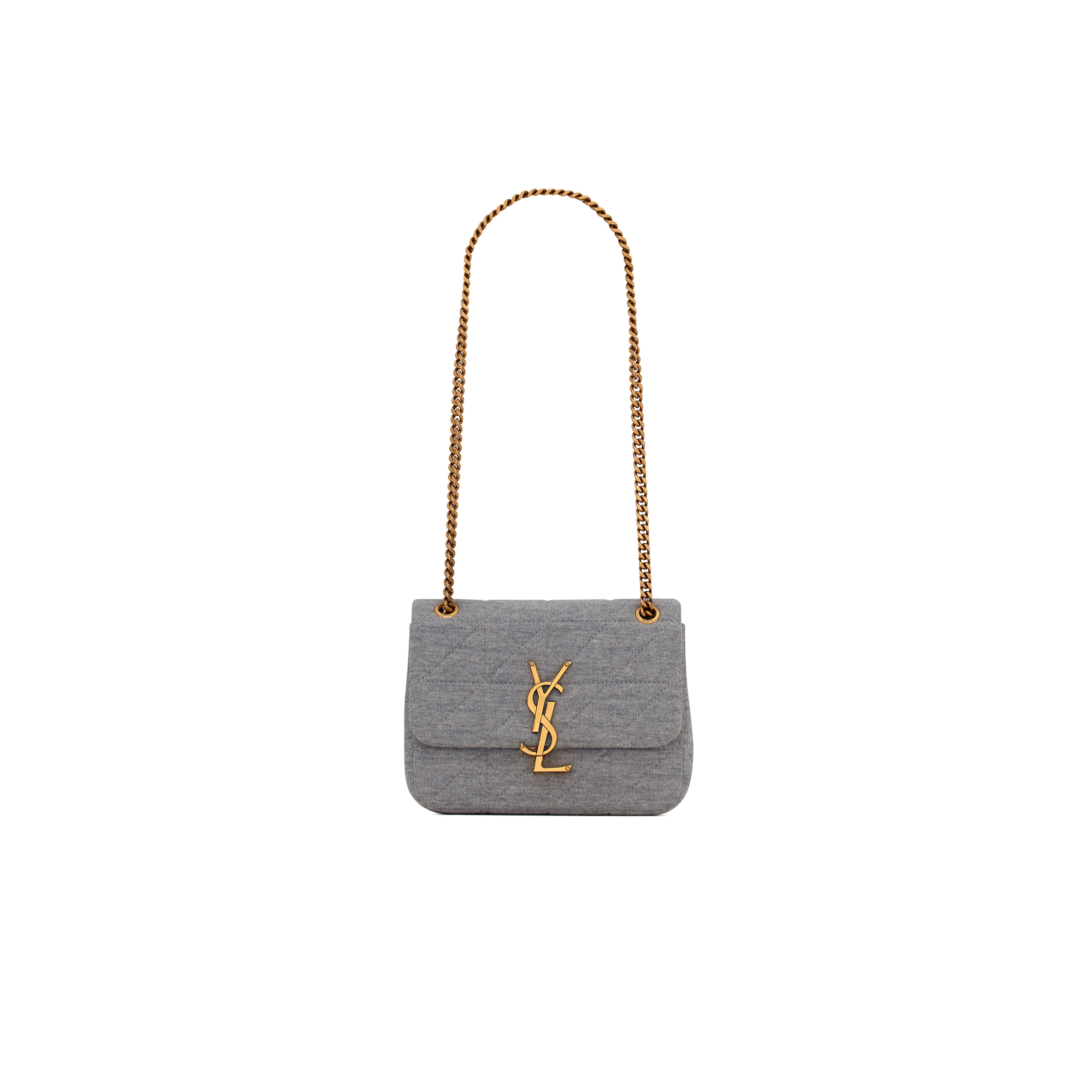 YSL JAMIE MINI CHAIN BAG CARRÉ RIVE GAUCHE IN JERSEY 6981622F9271407 (17.5*13*5cm)